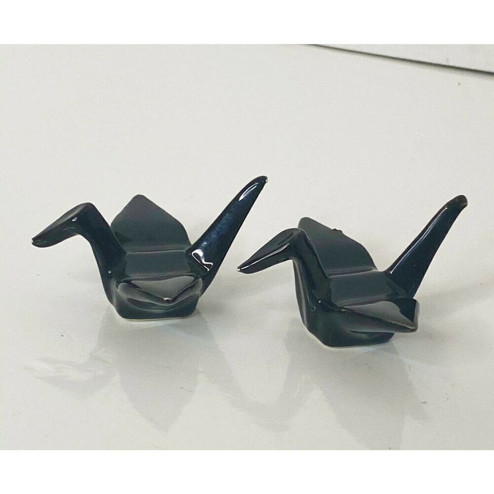 BLACK cranes  CHOPSTICK RESTS